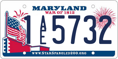 MD license plate 1AE5732