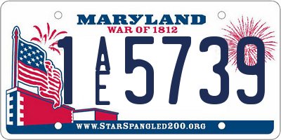 MD license plate 1AE5739