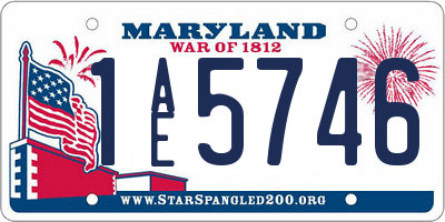 MD license plate 1AE5746