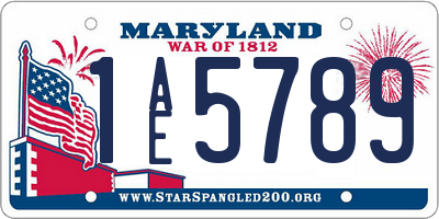 MD license plate 1AE5789