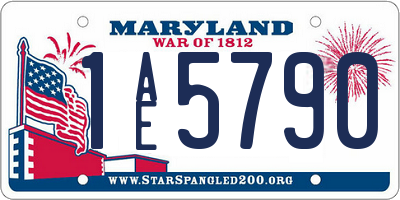 MD license plate 1AE5790