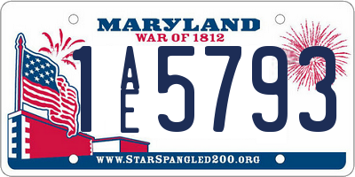 MD license plate 1AE5793