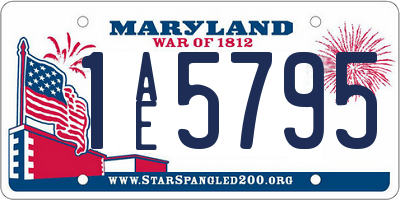 MD license plate 1AE5795