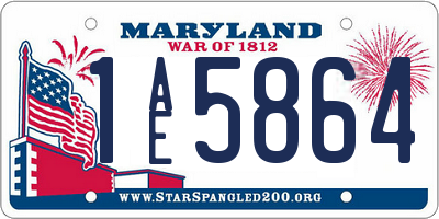 MD license plate 1AE5864