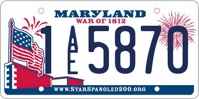 MD license plate 1AE5870