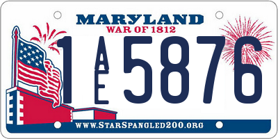 MD license plate 1AE5876