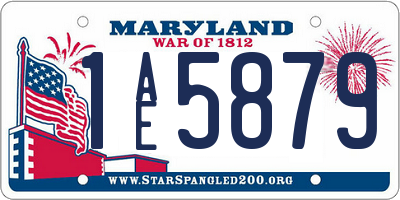 MD license plate 1AE5879