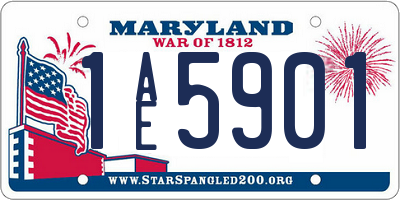 MD license plate 1AE5901