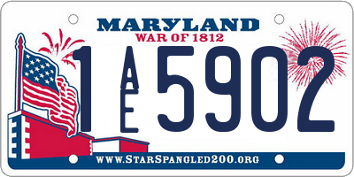 MD license plate 1AE5902
