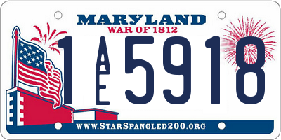 MD license plate 1AE5918