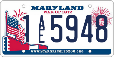 MD license plate 1AE5948