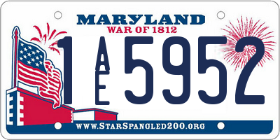 MD license plate 1AE5952