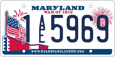 MD license plate 1AE5969