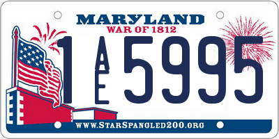 MD license plate 1AE5995