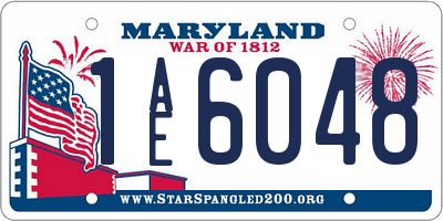 MD license plate 1AE6048