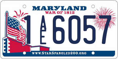MD license plate 1AE6057