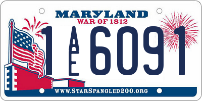 MD license plate 1AE6091