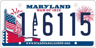 MD license plate 1AE6115