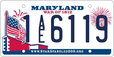 MD license plate 1AE6119