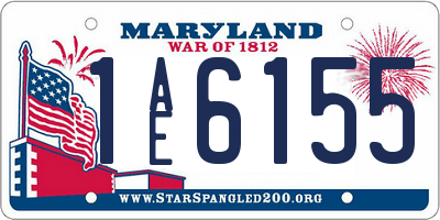 MD license plate 1AE6155