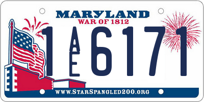 MD license plate 1AE6171
