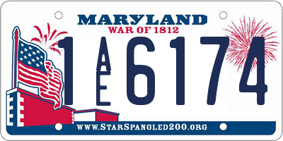 MD license plate 1AE6174