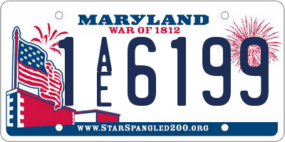 MD license plate 1AE6199