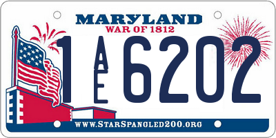 MD license plate 1AE6202