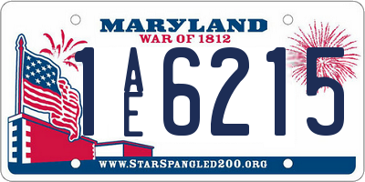 MD license plate 1AE6215