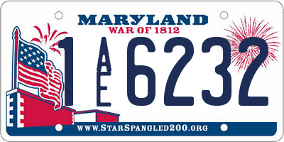 MD license plate 1AE6232