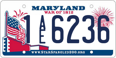 MD license plate 1AE6236
