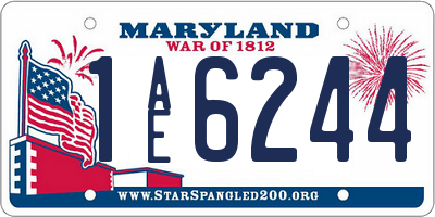 MD license plate 1AE6244