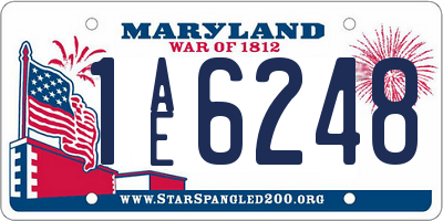 MD license plate 1AE6248