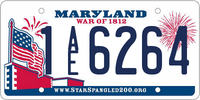 MD license plate 1AE6264