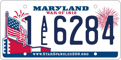 MD license plate 1AE6284