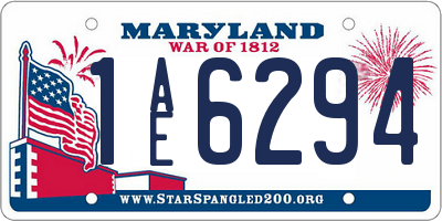 MD license plate 1AE6294