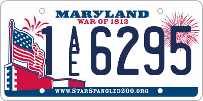 MD license plate 1AE6295