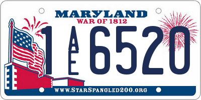 MD license plate 1AE6520