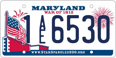 MD license plate 1AE6530