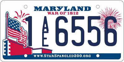 MD license plate 1AE6556