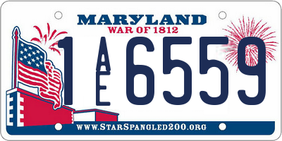 MD license plate 1AE6559