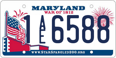 MD license plate 1AE6588