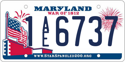 MD license plate 1AE6737