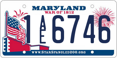 MD license plate 1AE6746