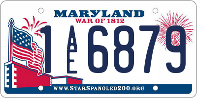 MD license plate 1AE6879