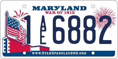 MD license plate 1AE6882
