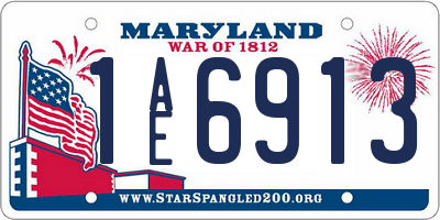 MD license plate 1AE6913