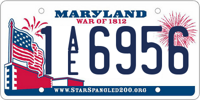MD license plate 1AE6956