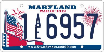 MD license plate 1AE6957