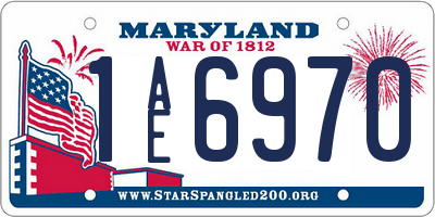 MD license plate 1AE6970